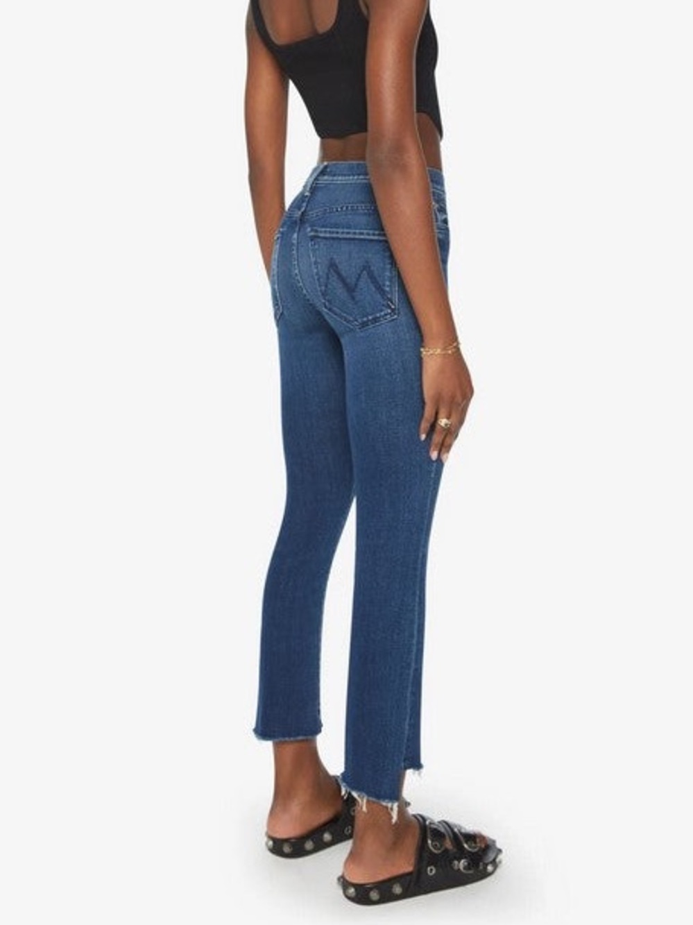 Mother The Insider Crop Step Fray Jeans - Sake To Me size 29